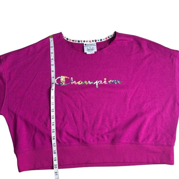 Champion Women's French Terry Logo Sweatshirt Pink Size Large - Picture 5 of 8